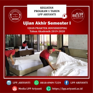 UJIAN AKHIR SEMESTER I (UJIAN PRAKTEK HOUSEKEEPING) TA. 2019-2020