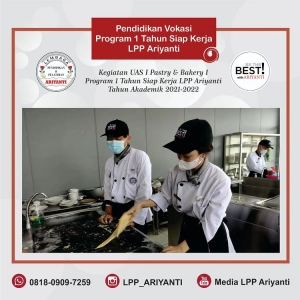 Ujian Praktek (UAS I) Mata kuliah Pastry &amp; Bakery I