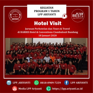 KEGIATAN HOTEL VISIT PROGRAM 1 TAHUN LPP ARIYANTI