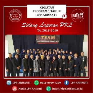 SIDANG LAPORAN PKL PROGRAM 1 TAHUN LPP ARIYANTI