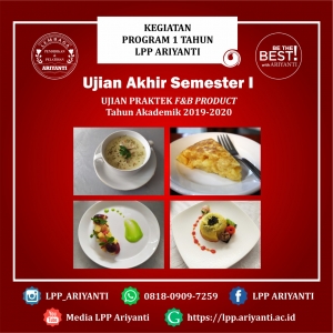 UJIAN AKHIR SEMESTER I ( UJIAN PRAKTEK F &amp; B PRODUCT ) TAHUN AKADEMIK 2019-2020